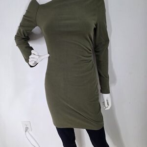 Elegant Olive Green Women's Dress